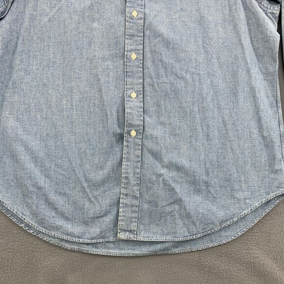 Ralph Lauren Shirt Mens XL Denim Classic Fit Button Down Chambray Red Pony Logo - Picture 3 of 16